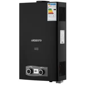 Газовая колонка Ardesto X2, 10 л/мин., 20 кВт, розжиг от батареек, дисплей, черный, TFGBH-10B-X2-BLACK UA