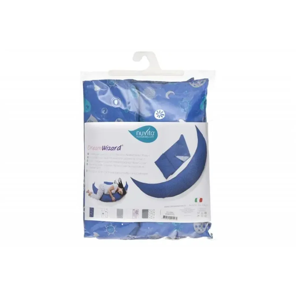Наволочка для подушки Nuvita Dreamwizard з міні-подушкою, синій (NV7101BLUE) UA