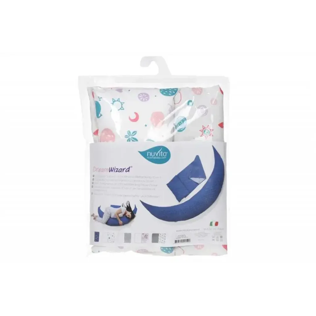 Наволочка для подушки Nuvita Dreamwizard з міні-подушкою, білий (NV7101WHITE) UA