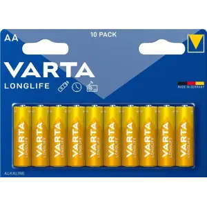 Батарейка Varta Longlife лужна AA блістер, 10 шт (04106101761) UA