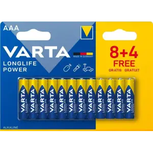 Батарейка Varta Longlife Power лужна AA блістер, 12 шт (04906121772) UA