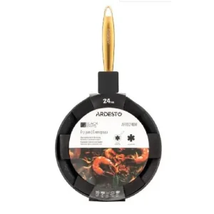 Сковорода Ardesto Black Mars Sparkle, 24см, алюміній, чорний (AR1924BM) UA