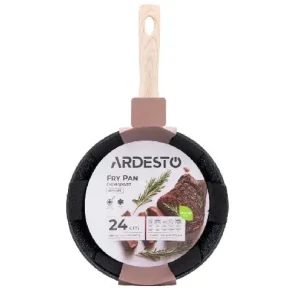 Сковорода глибока Ardesto Midori, 24см, алюміній, чорний (AR1924MI) UA