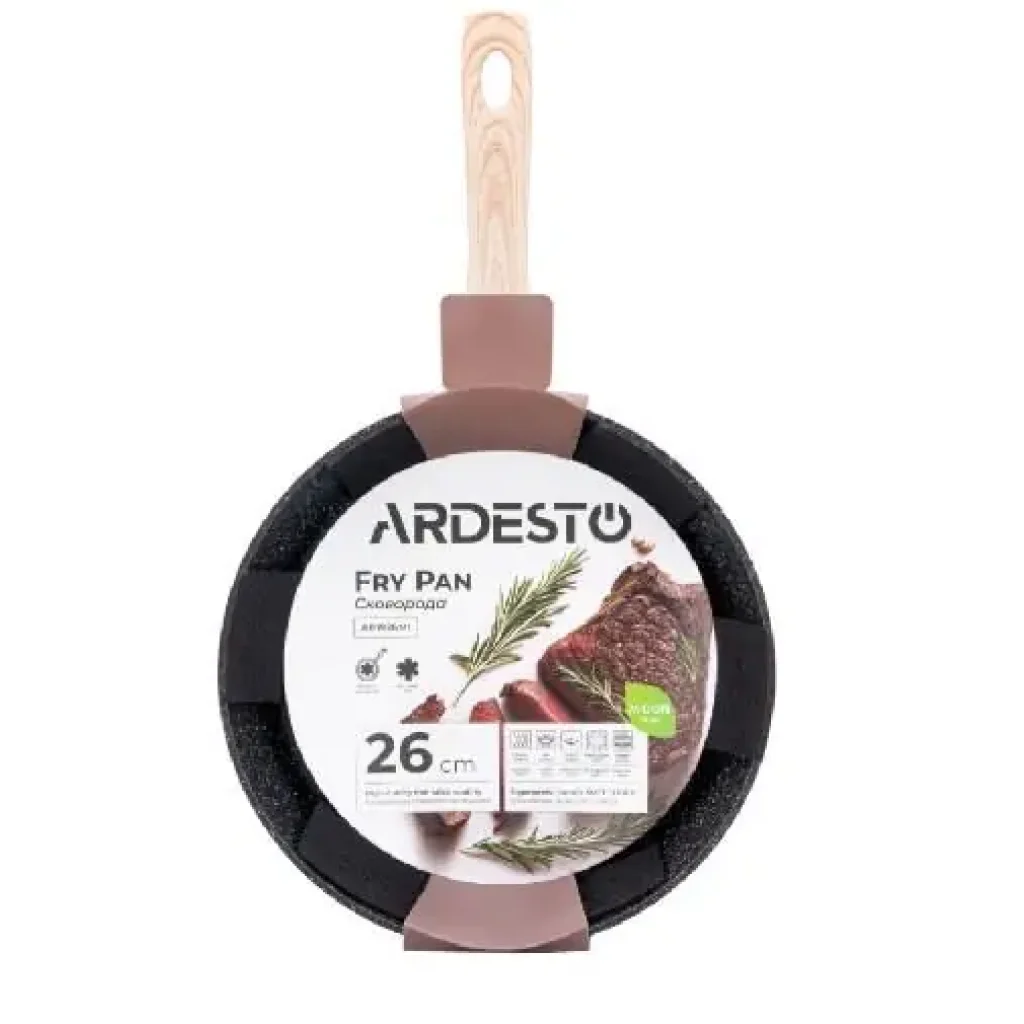 Сковорода глибока Ardesto Midori, 26см, алюміній, чорний (AR1926MI) UA