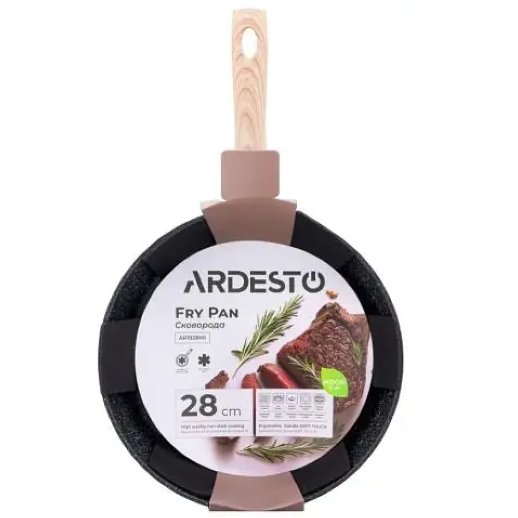 Сковорода глибока Ardesto Midori, 28см, алюміній, чорний (AR1928MI) UA