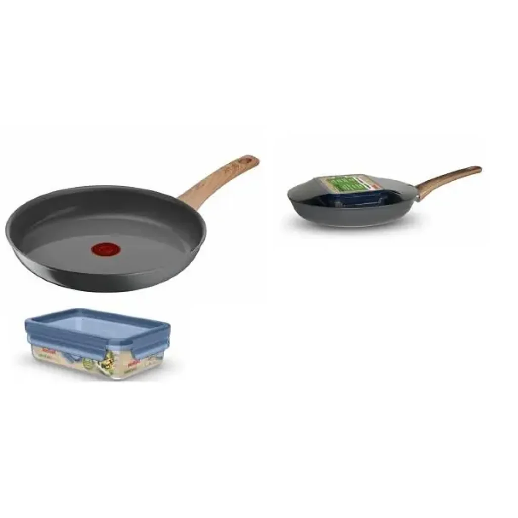 Сковорода Tefal Renew+контейнер Tefal Master Seal Eco,26см, 0.8л, алюміній, бакеліт, скло, сірий, прозорий (C4250543) UA
