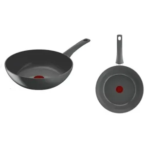 Сковорода ВОК Tefal Renewal, 28см, алюміній, бпкеліт, сірий (C4261943) UA