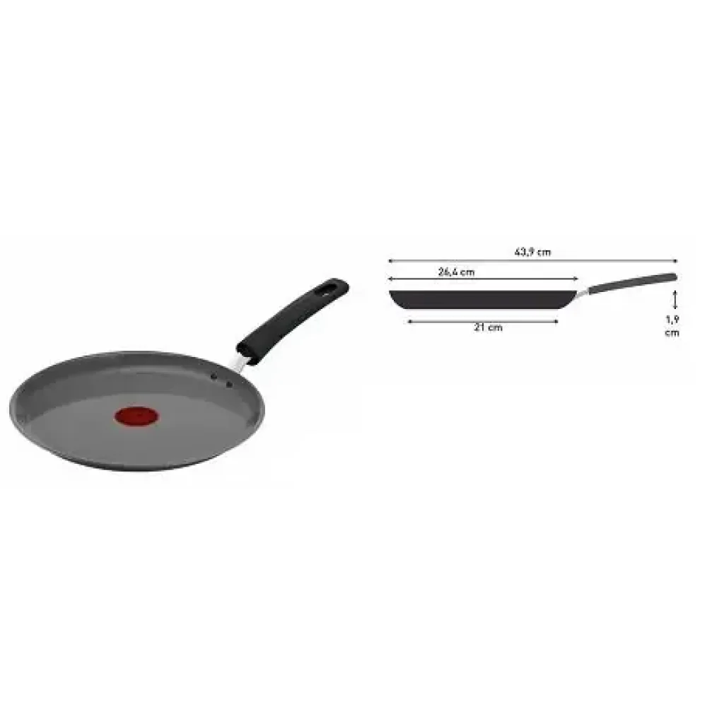 Сковорода для млинців Tefal Renewal, 25см, алюміній, бакеліт, сірий (C4283873) UA