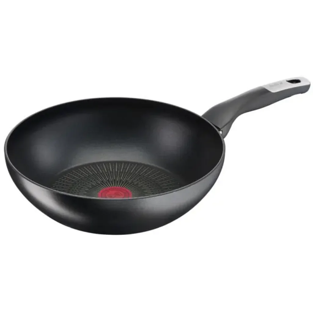 Сковорода ВОК Tefal Unlimited, 28см, алюміній, чорний (G2551972) UA