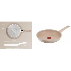 Сковорода Tefal Deligh, 26см, алюміній, бакеліт, бежевий (G2930502) UA