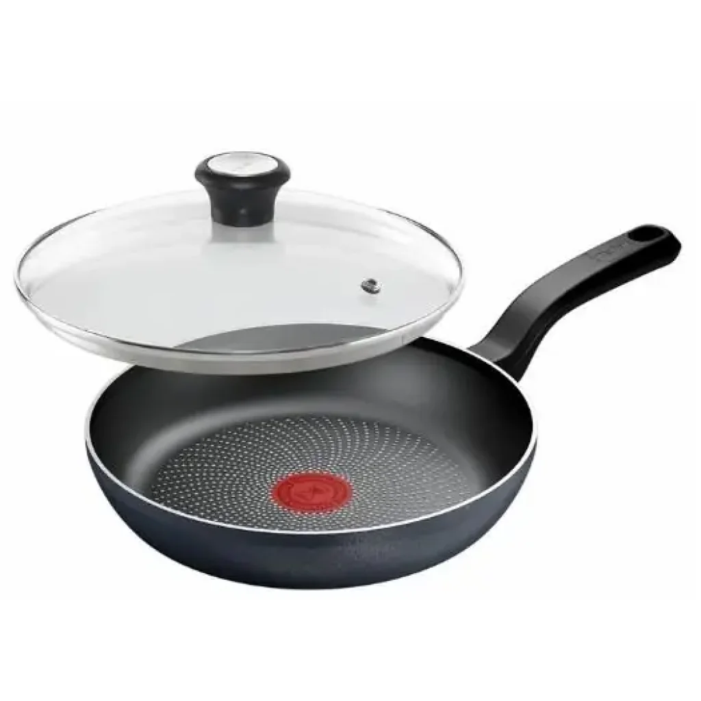 Сковорода з кришкою Tefal So' Light, 26см, алюміній, бакеліт, скло, чорний (H0560542_SET) UA