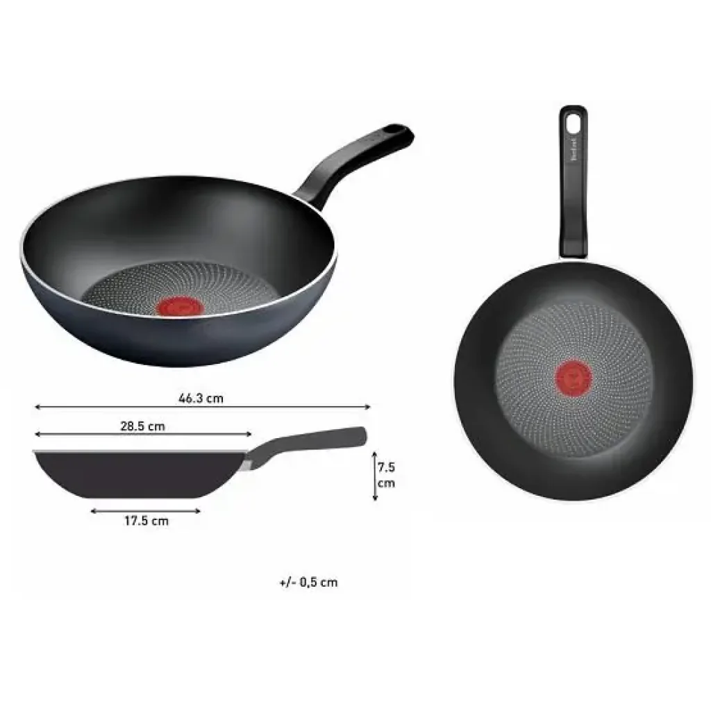Сковорода ВОК Tefal So' Light, 28см, алюміній, бакеліт, чорний (H0561942) UA