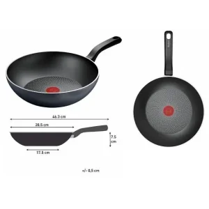 Сковорода ВОК Tefal So' Light, 28см, алюміній, бакеліт, чорний (H0561942) UA