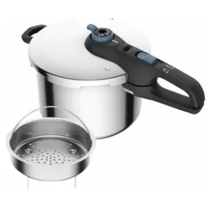 Скороварка Tefal Secure Trendy, 6л, з паровим кошиком, нержавіюча сталь, пластик (P2580701) UA