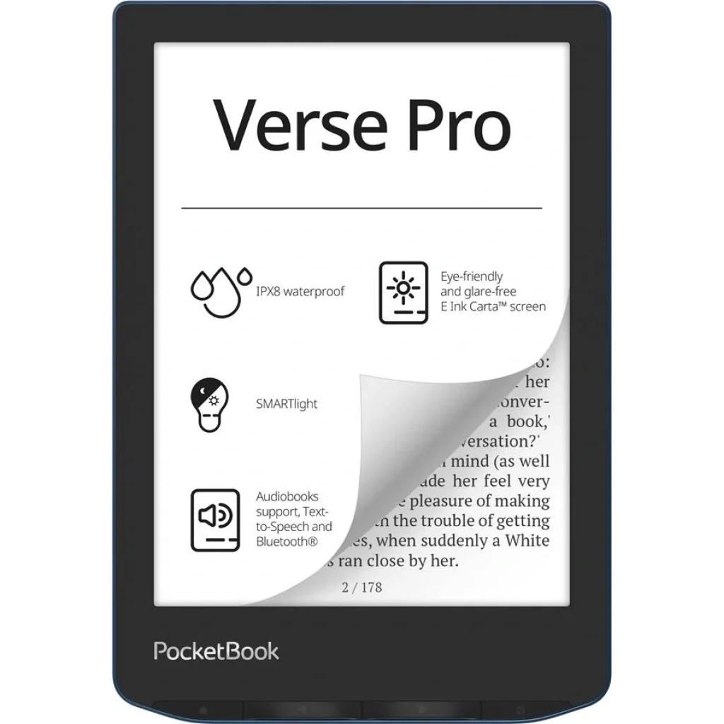 Електронна книга PocketBook 634 Verse Pro, Azure, PB634-A-CIS UA