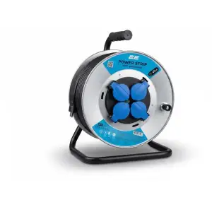 Подовжувач мережевий 2E REEL 40м, 4xТипF, 16A, чорно-синій (2E-CR4325IP44M40) UA