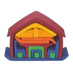 Конструктор nic дерев'яний Все в будинку червоний NIC523266 UA