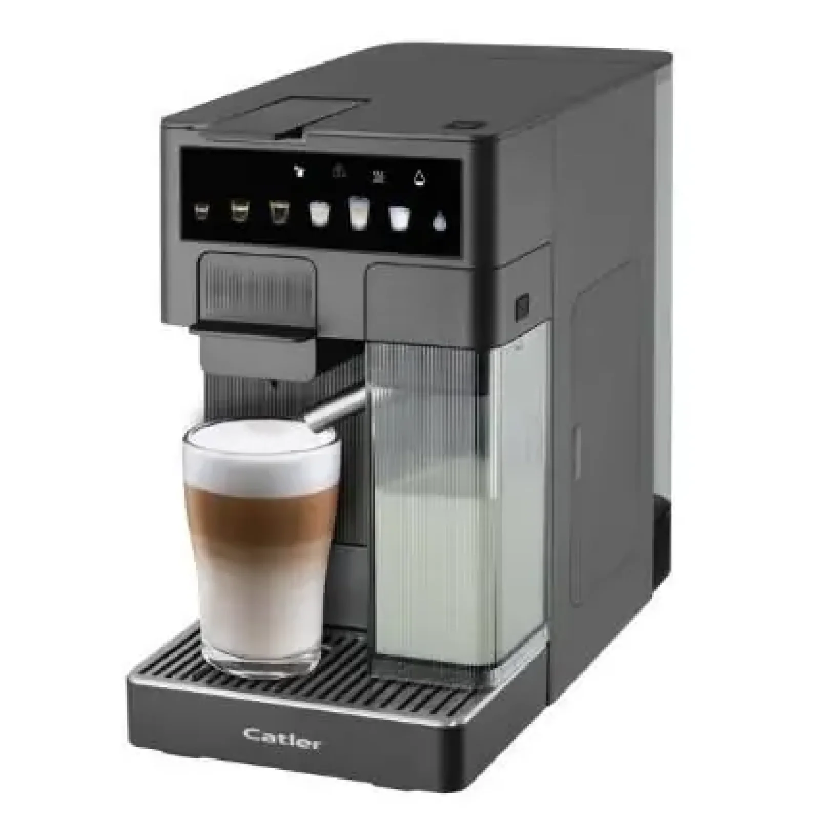 Кавоварка Catler капсульна Renzo 1.6л, капсули, мелена кава, сенсорне керування, автоматичний капучинатор, сірий (ES750GRENZO) UA