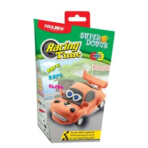 Масса для лепки Paulinda Super Dough Racing time Машинка оранжевая, инерционный механизм PL-081161-3 UA