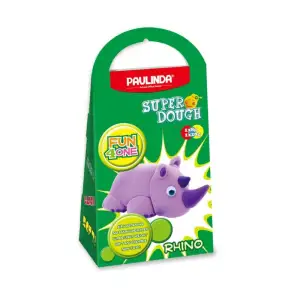 Масса для лепки Paulinda Super Dough Fun4one Носорог (подвижные глаза) PL-1537 UA