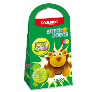 Масса для лепки Paulinda Super Dough Fun4one Лев (подвижные глаза) PL-1542 UA