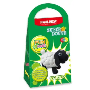Масса для лепки Paulinda Super Dough Fun4one Овечка (подвижные глаза) PL-1564 UA