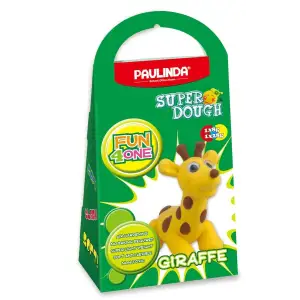 Масса для лепки Paulinda Super Dough Fun4one Жираф (подвижные глаза)PL-1565 UA
