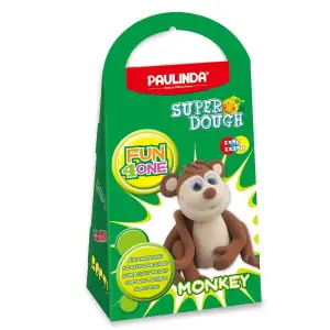 Масса для лепки Paulinda Super Dough Fun4one Обезьяна (подвижные глаза)PL-1566 UA
