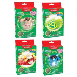 Набір для ліплення Paulinda Super Dough 4 в 1 (собака, черепаха, краб, єнот), PL-SD4B1 UA