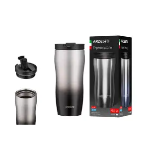 Термокружка ARDESTO Metallic 450мл черная (AR2645BM) UA