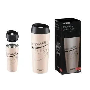 Термокружка ARDESTO Coffee time Bradypus 450мл бежевая (AR2645DBE) UA