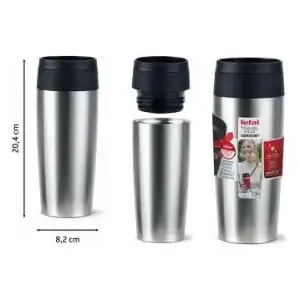 Термочашка Tefal Travel Mug Classic 360мл нержавіюча сталь (N2020110) UA