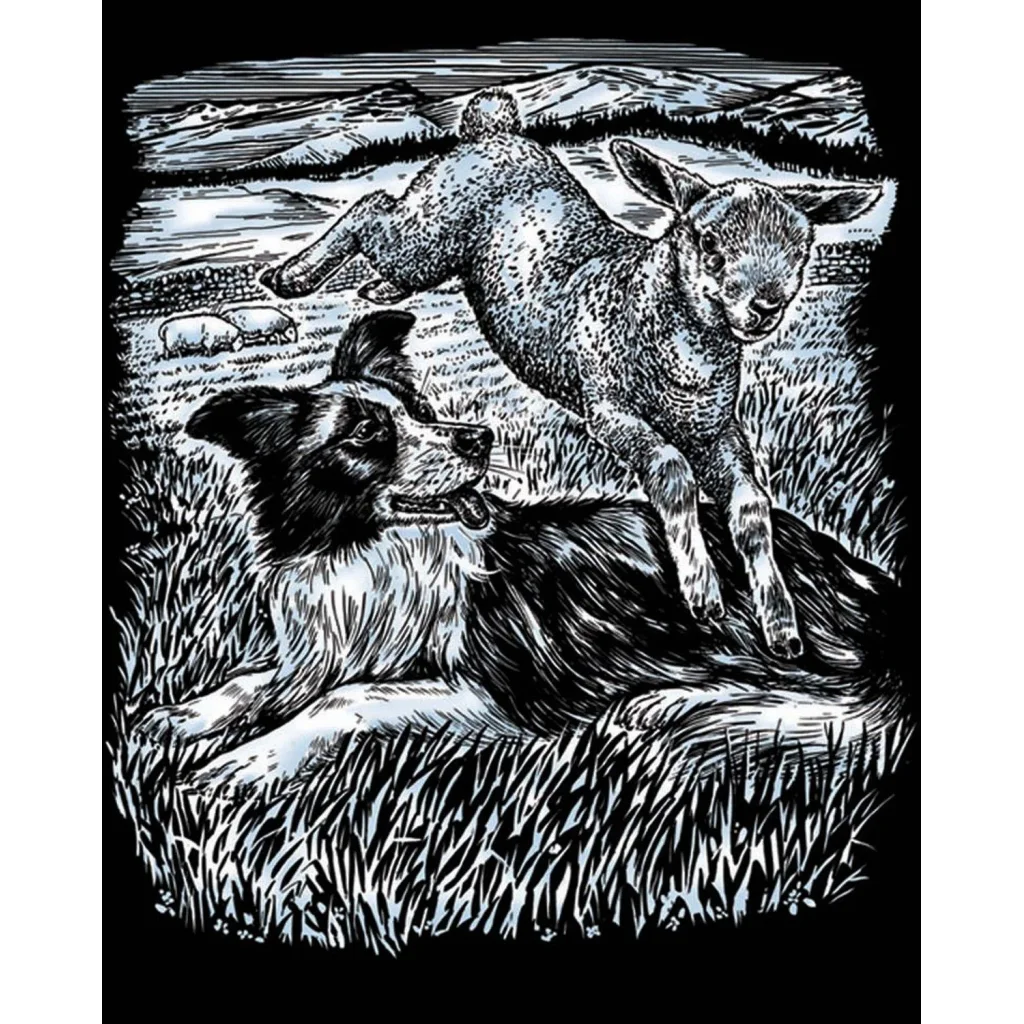 Набір для творчості Sequin Art ARTFOIL SILVER Sheepdog and Lamb SA0606 UA