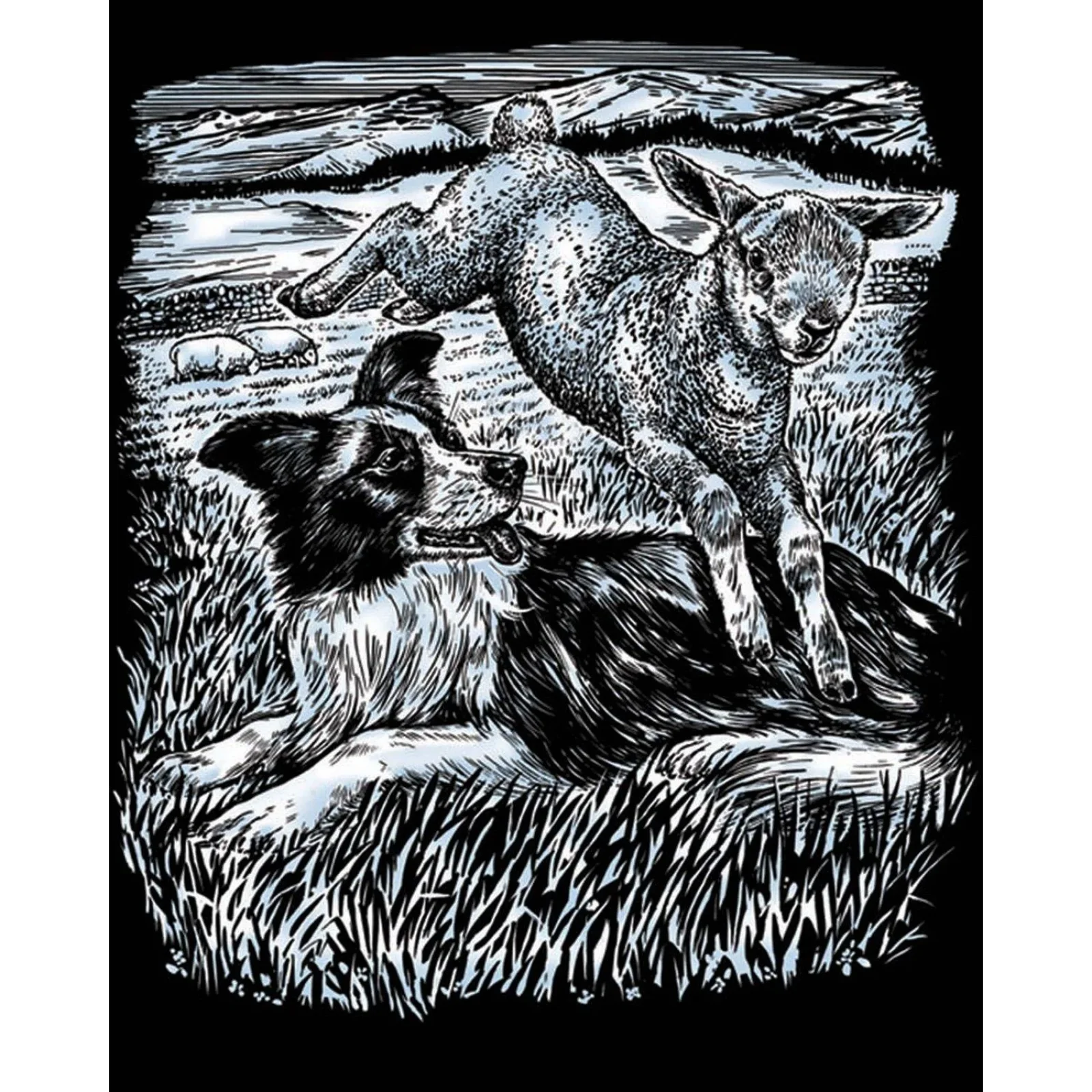 Набор для творчества Sequin Art ARTFOIL SILVER Sheepdog and Lamb SA0606 UA