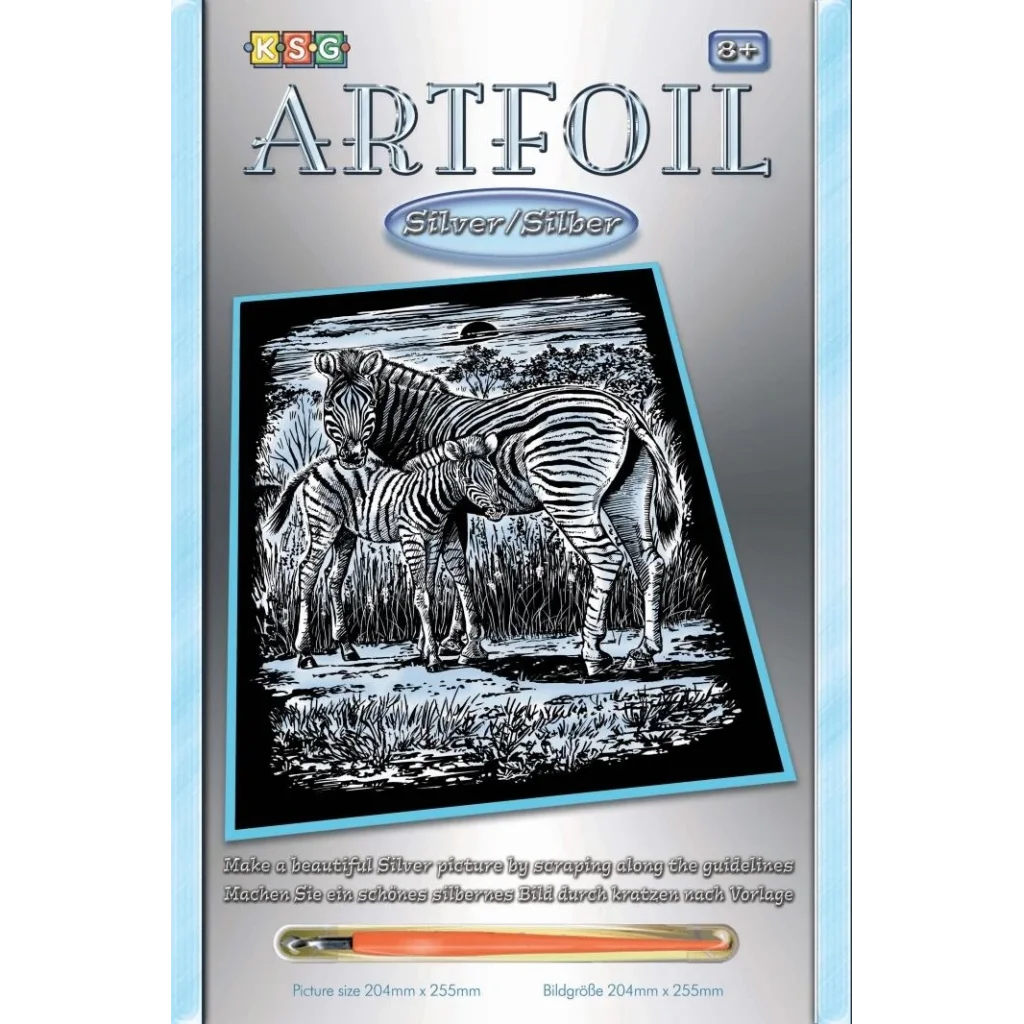 Набір для творчості Sequin Art ARTFOIL SILVER Zebra and Foal SA1018 UA