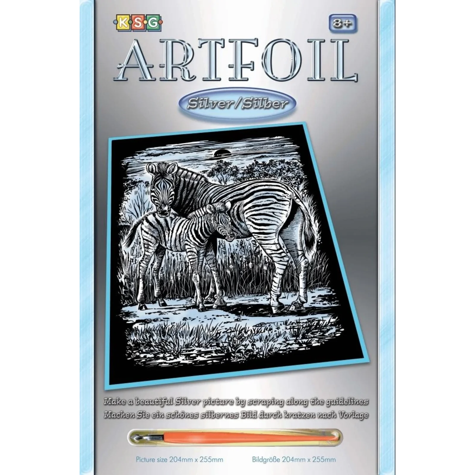 Набір для творчості Sequin Art ARTFOIL SILVER Zebra and Foal SA1018 UA