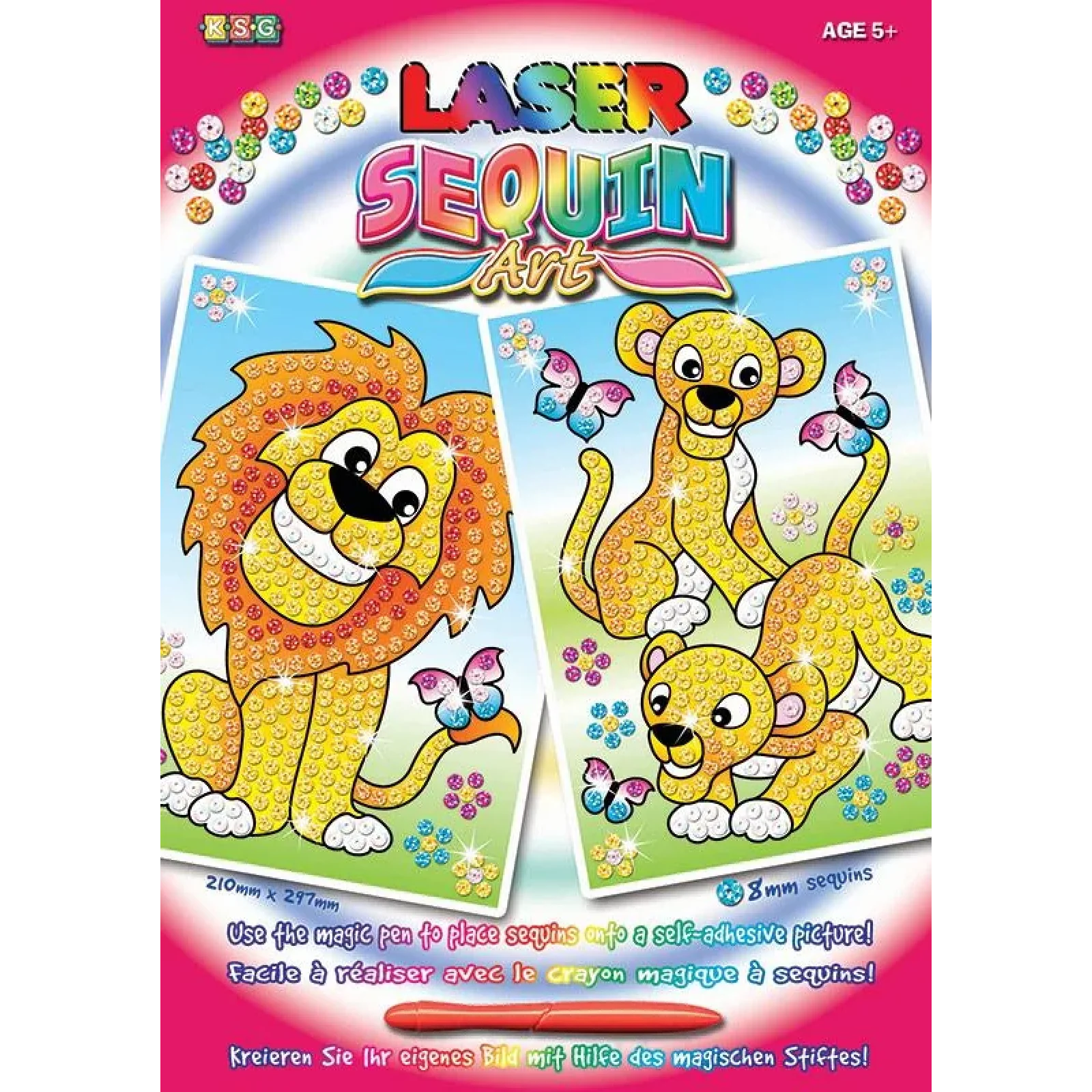Набір для творчості Sequin Art LASER Lions SA1318 UA