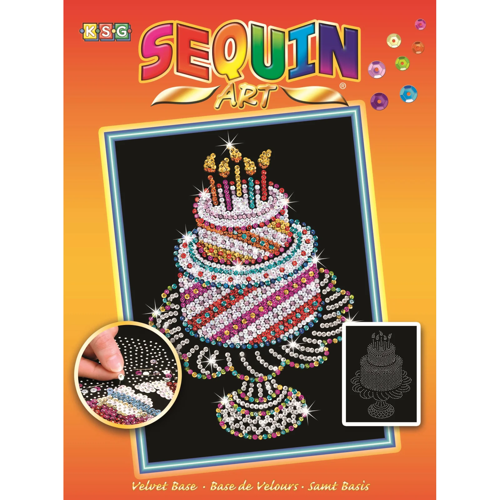 Набір для творчості Sequin Art ORANGE Birthday Cake SA1506 UA