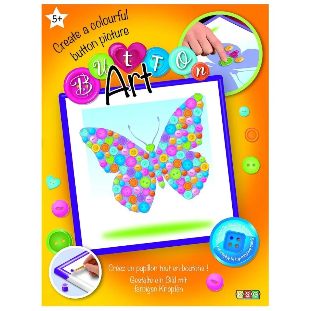 Набор для творчества Sequin Art BUTTON Butterfly SA1528 UA