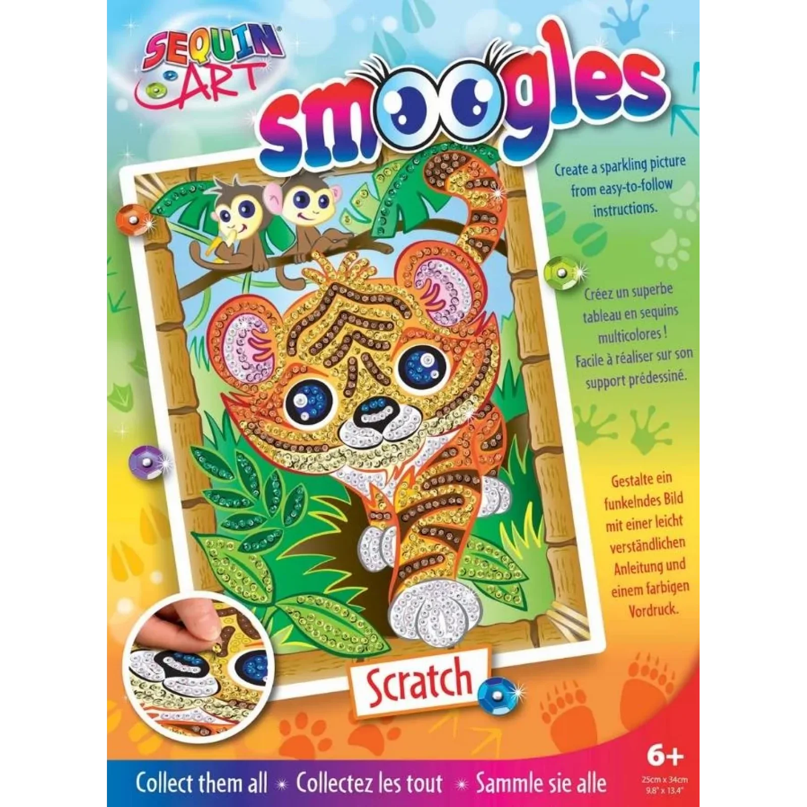 Набор для творчества Sequin Art SMOOGLES Тигр SA1815 UA