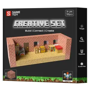 Магнітний конструктор Same Toy Creative Set Brick House 100ел (MCRAFT-1110-SM) UA