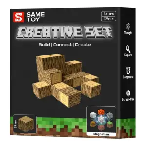 Магнітний конструктор Same Toy Creative Set Wood 20ел (MCRAFT-1711-SM) UA