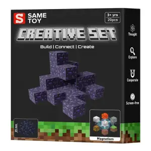 Магнітний конструктор Same Toy Creative Set Obsidian 20ел (MCRAFT-4931-SM) UA