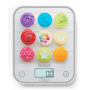 Ваги Tefal кухонні Optiss Cake Pops, 5кг, AAAx2 в комплекті, скло, різнокольорові (BC50D4V0) UA