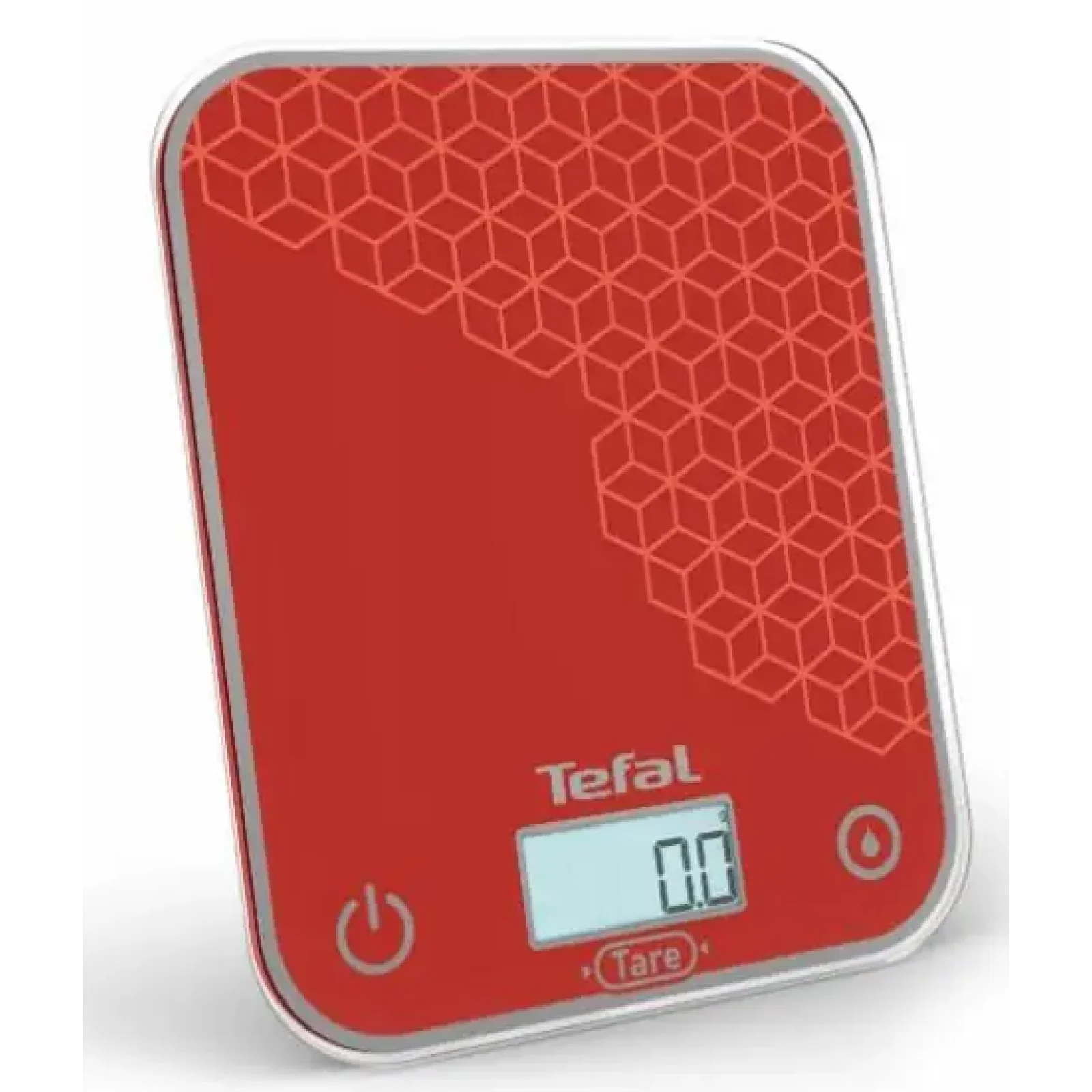 Ваги Tefal кухонні Optiss, 5кг, AAAx2 в комплекті, скло, червоний (BC50D7V0) UA