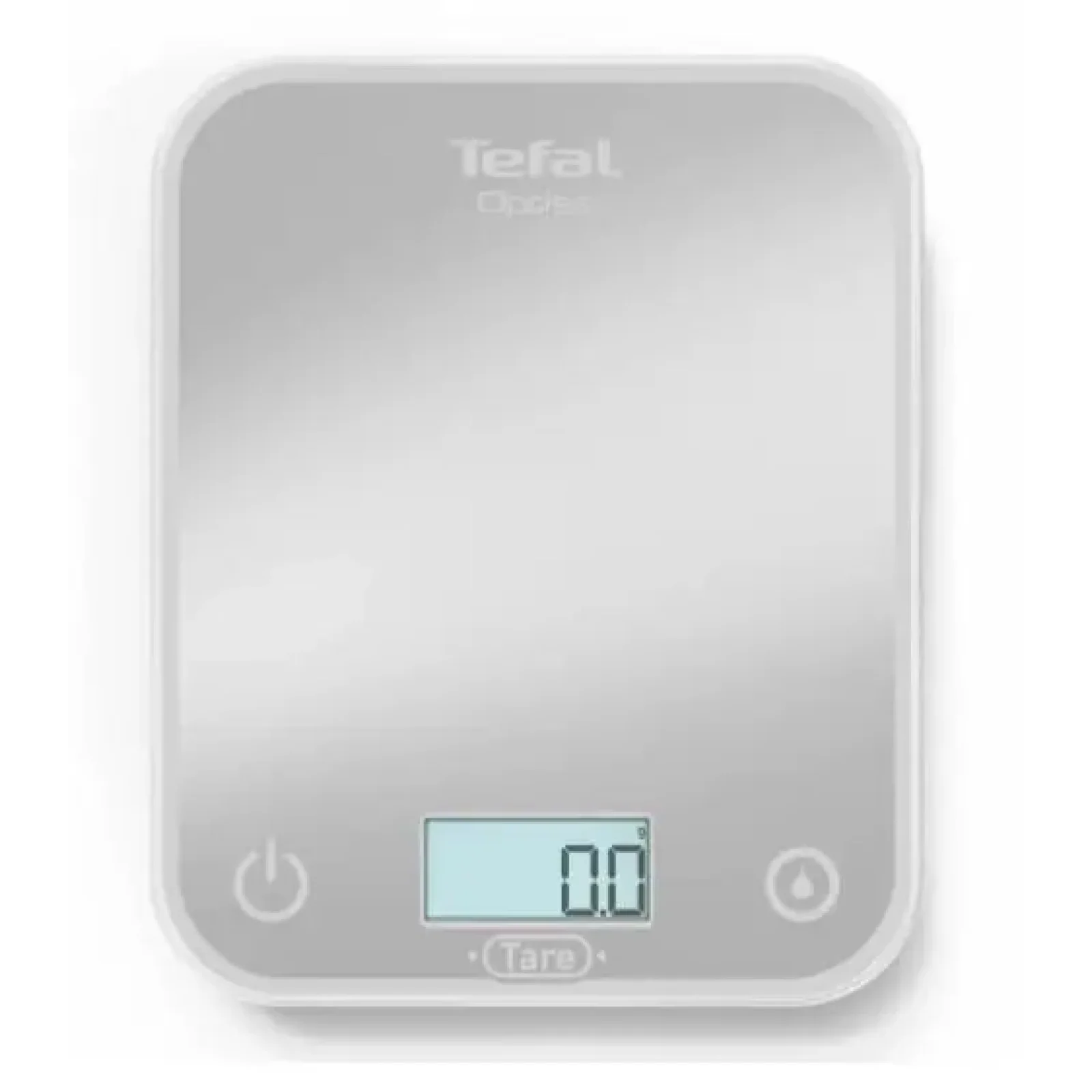 Ваги Tefal кухонні Optiss, 5кг, AAAx2 в комплекті, скло, срібло (BC50U4V0) UA