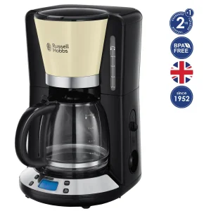 Кавоварка Russell Hobbs 24033-56 Colours Plus+, 1100 Вт, LCD-дисплей, Таймер на 24 години, Кремовий UA