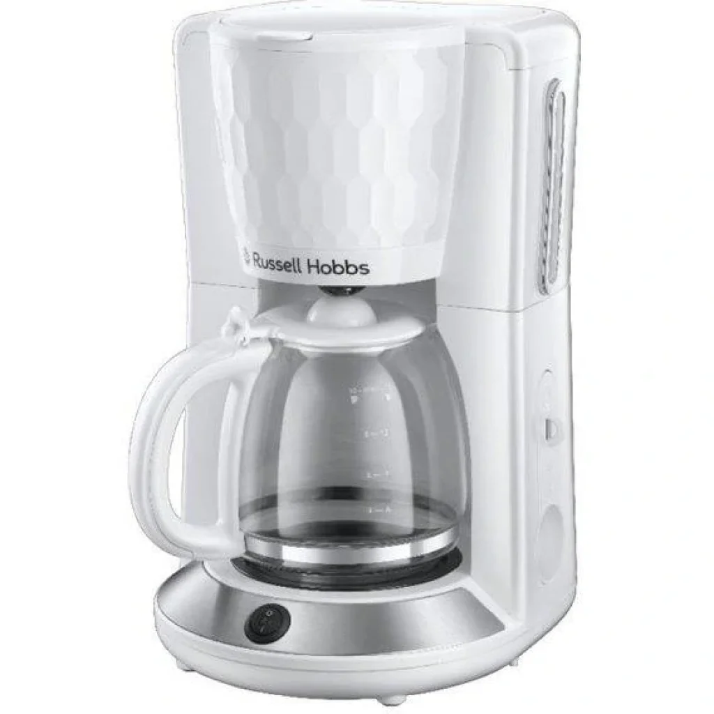 Кавоварка Russell Hobbs 27010-56 Honeycomb White, 1100 Вт, 1250 мл, скляний графин, білий UA