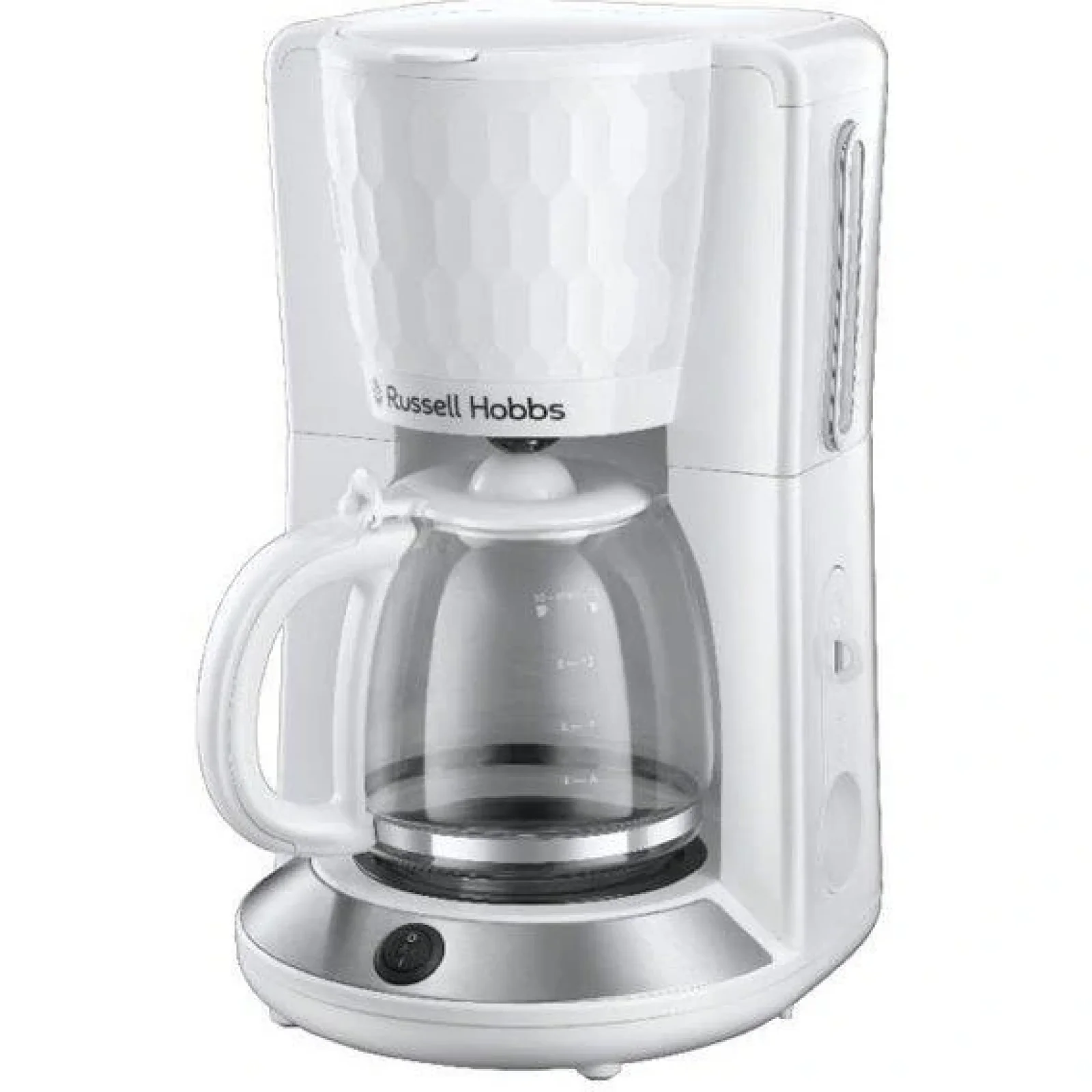 Кавоварка Russell Hobbs 27010-56 Honeycomb White, 1100 Вт, 1250 мл, скляний графин, білий UA