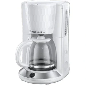 Кавоварка Russell Hobbs 27010-56 Honeycomb White, 1100 Вт, 1250 мл, скляний графин, білий UA